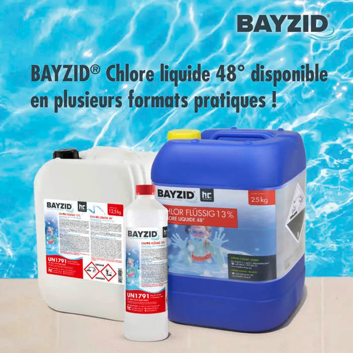 Cloro líquido Höfer Chemie 8 x 25 kg (200 kg) - Cloro líquido a 48° para piscinas con concentración para el mantenimiento de piscinas