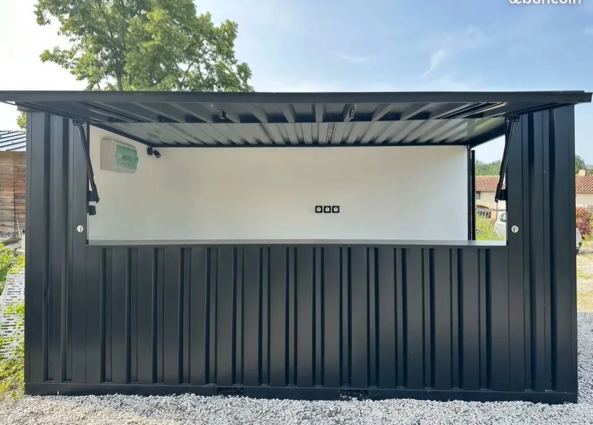 Contenedor convertido en bar/snack/guinguette 4x2m