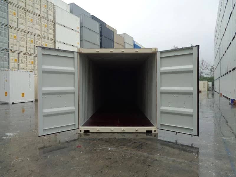Contenedor marítimo de 40 pies beige – nuevo