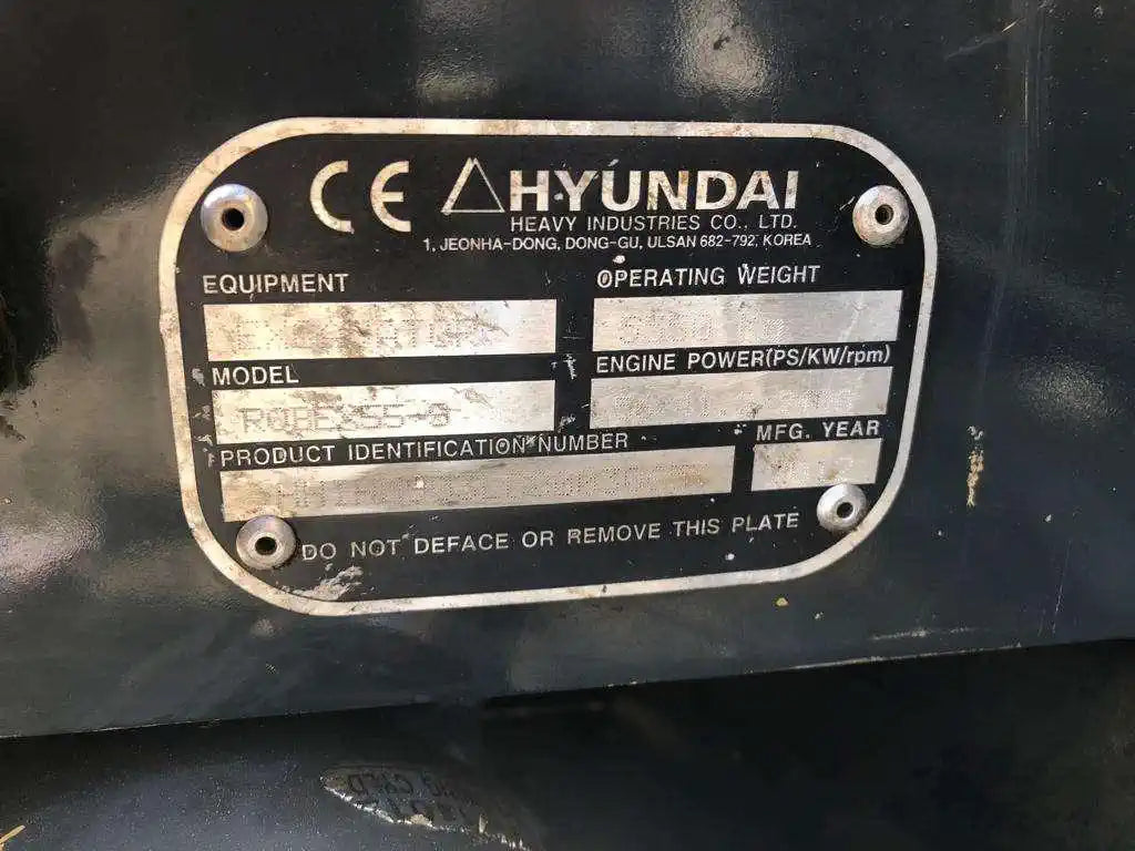 Miniexcavadora HYUNDAI R55-9, de ocasión