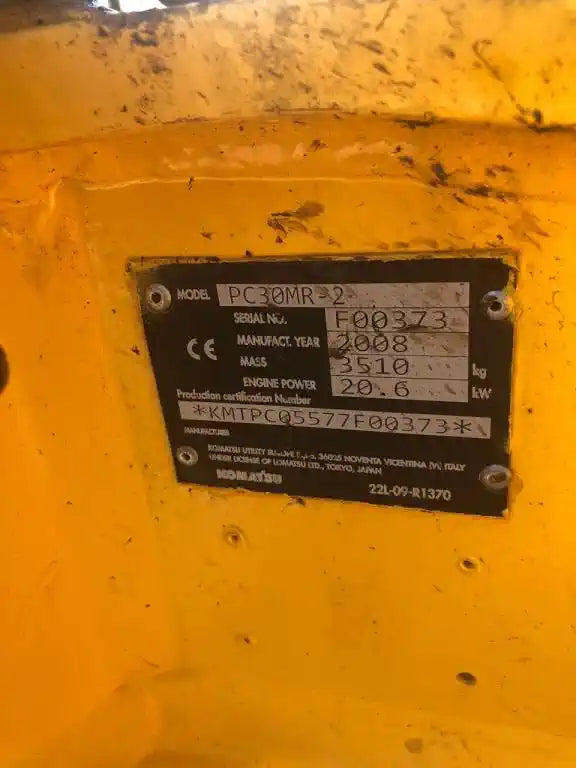 Miniexcavadora KOMATSU PC30MR-2 – ocasión