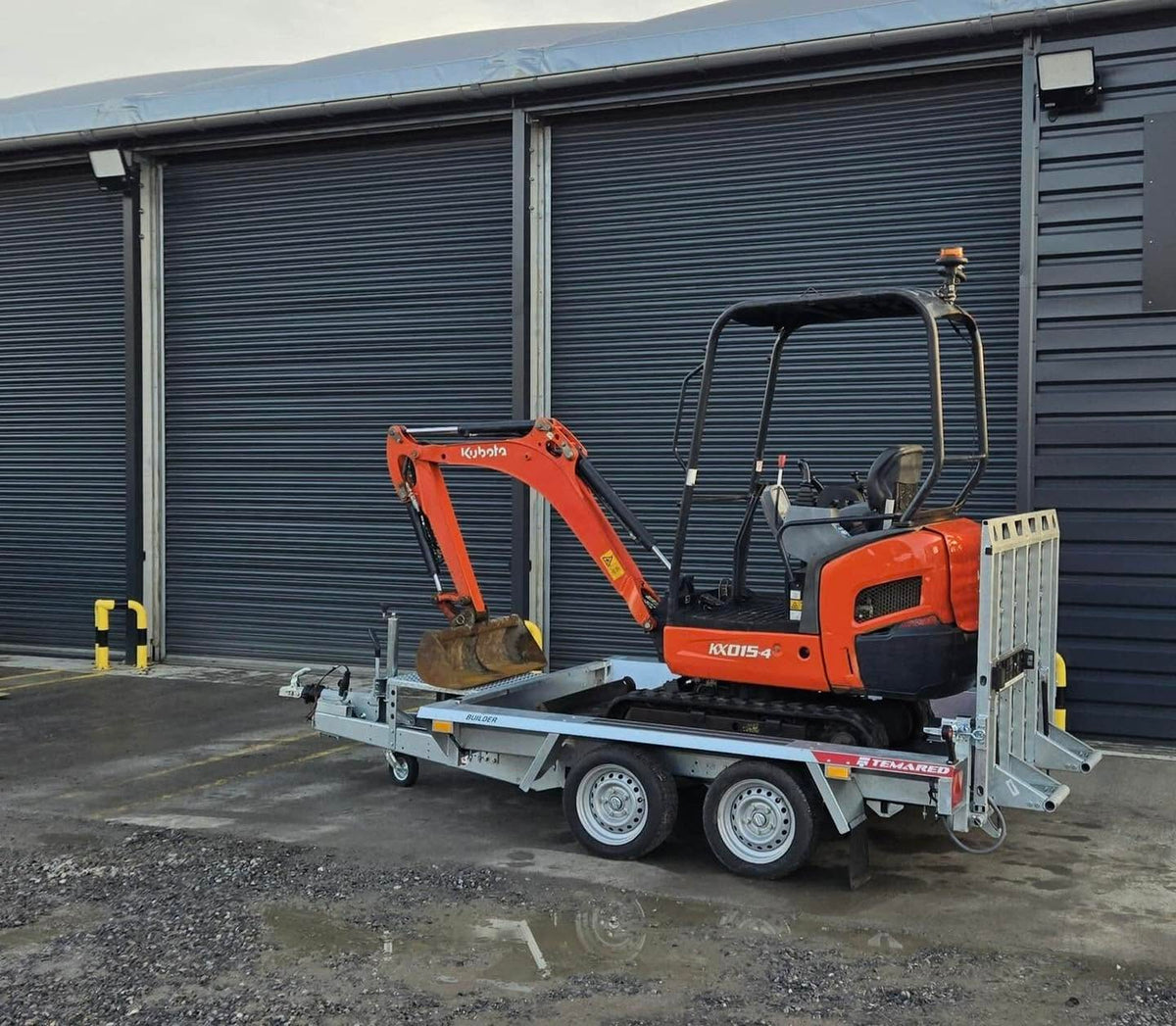 Miniexcavadora de ocasión Kubota KX015-4 1,5 t 2019 remolque Temared