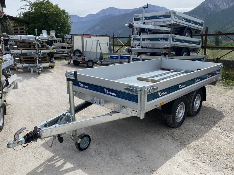 Remolque volquete hidráulico Debon PW 1.2 LUX, 306 × 155 cm, 2.000 kg MMA