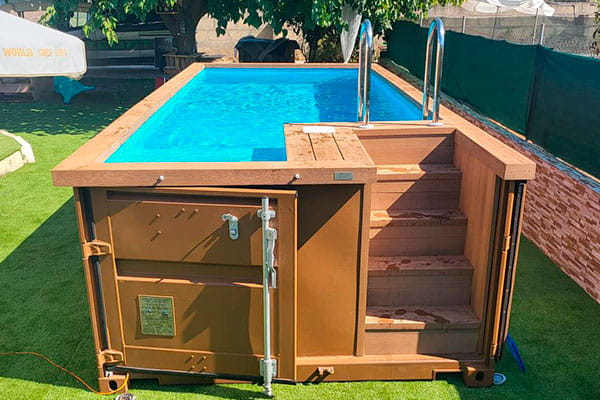 Piscina contenedor de 4 m