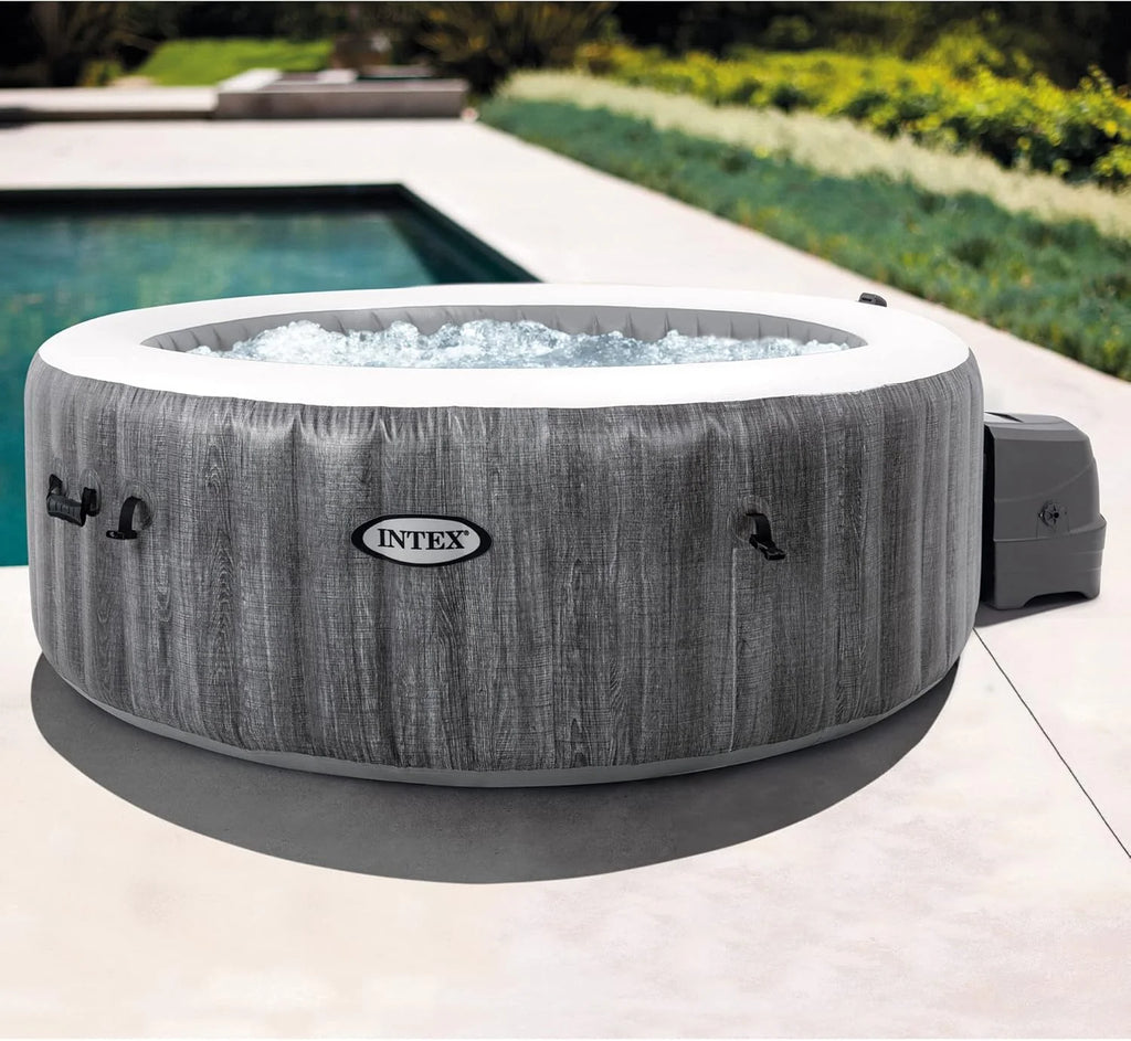 Intex PureSpa Deluxe Madera Gris 85″ x 25″
