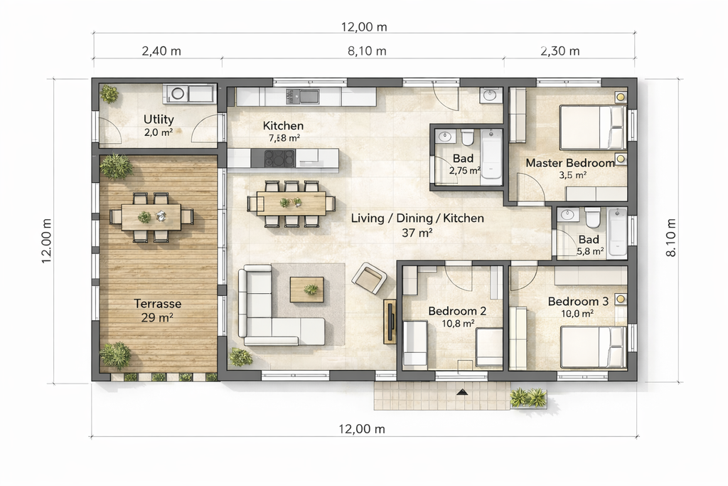 Chalet prefabricado K-Home-XL