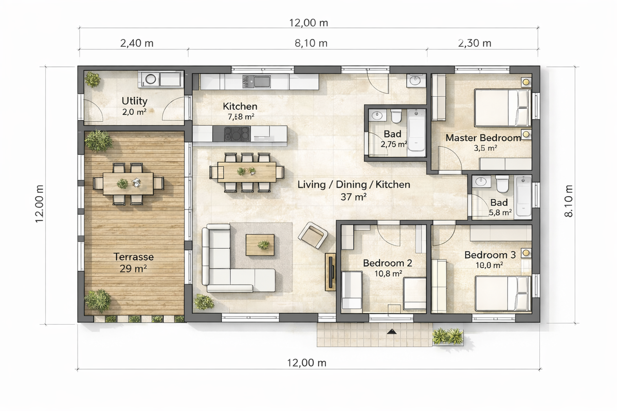 Chalet prefabricado K-Home-XL