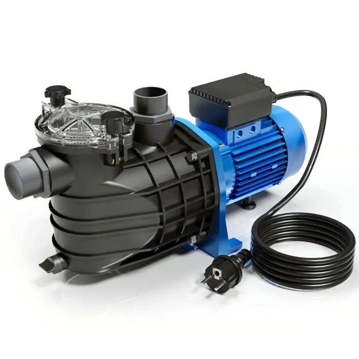 Bomba para piscinas Wiltec 2200 W, caudal 26.400 l/h y altura de impulsión de 18 m