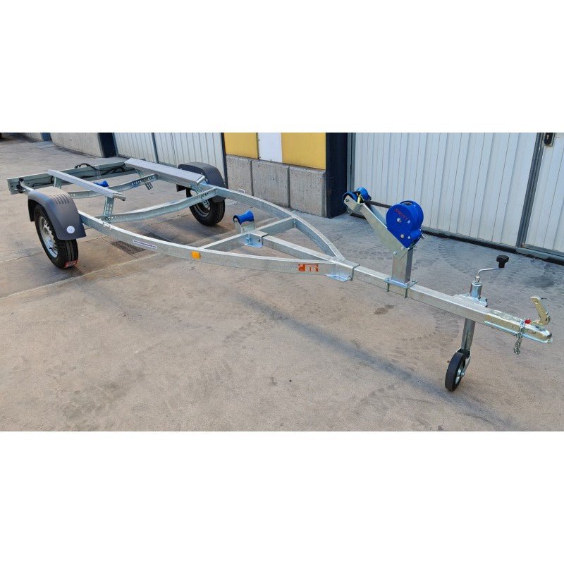 Portamotos de agua XL Con medidas de 450x130 cm Remolque portamotos de agua