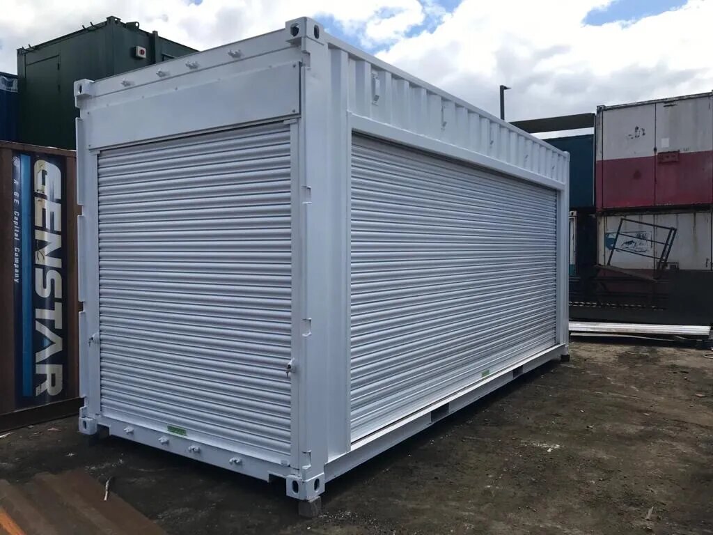 Contenedor de transporte de 20 × 8 pies con persiana enrollable
