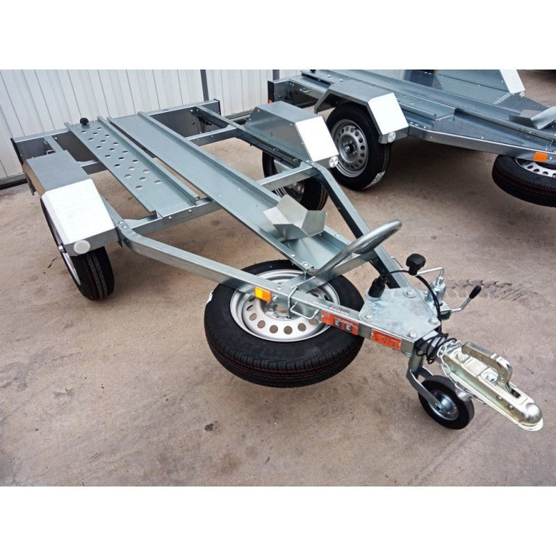 Remolque para una moto Remolque portamotos galvanizado con llantas de 13"