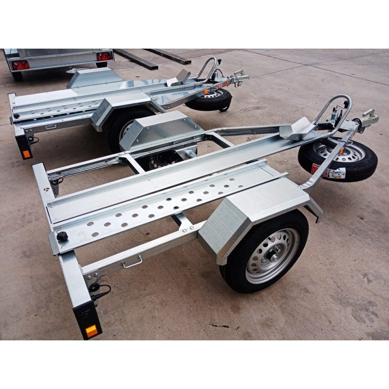 Remolque para una moto Remolque portamotos galvanizado con llantas de 13"