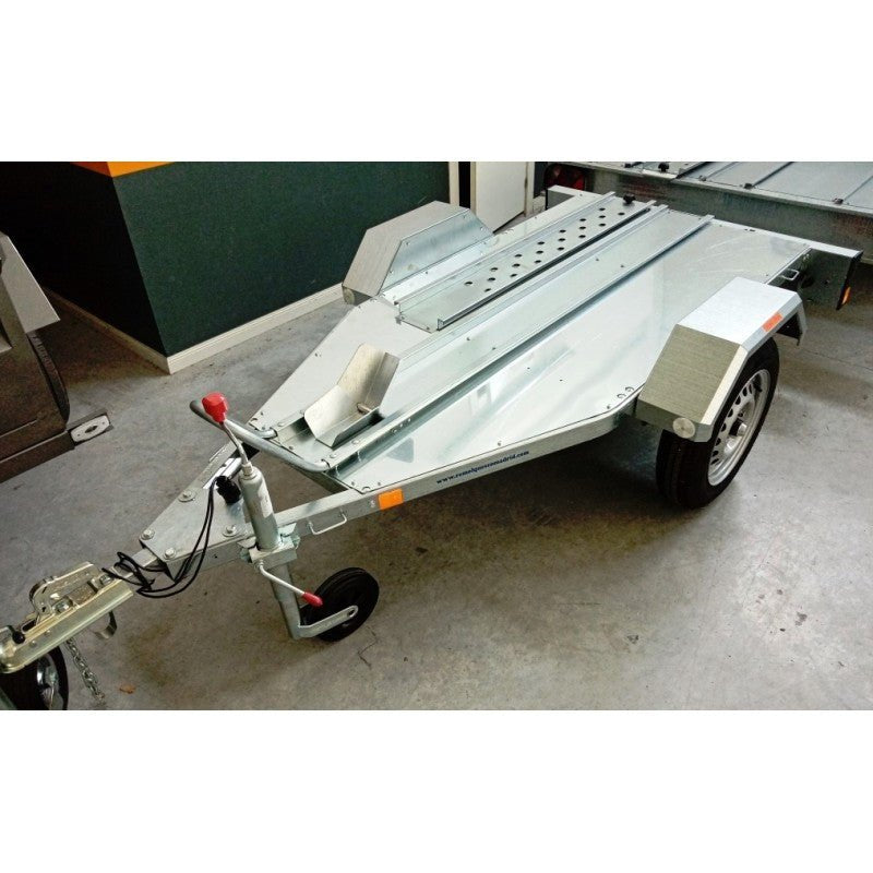 Remolque para una moto Remolque portamotos galvanizado con llantas de 13"