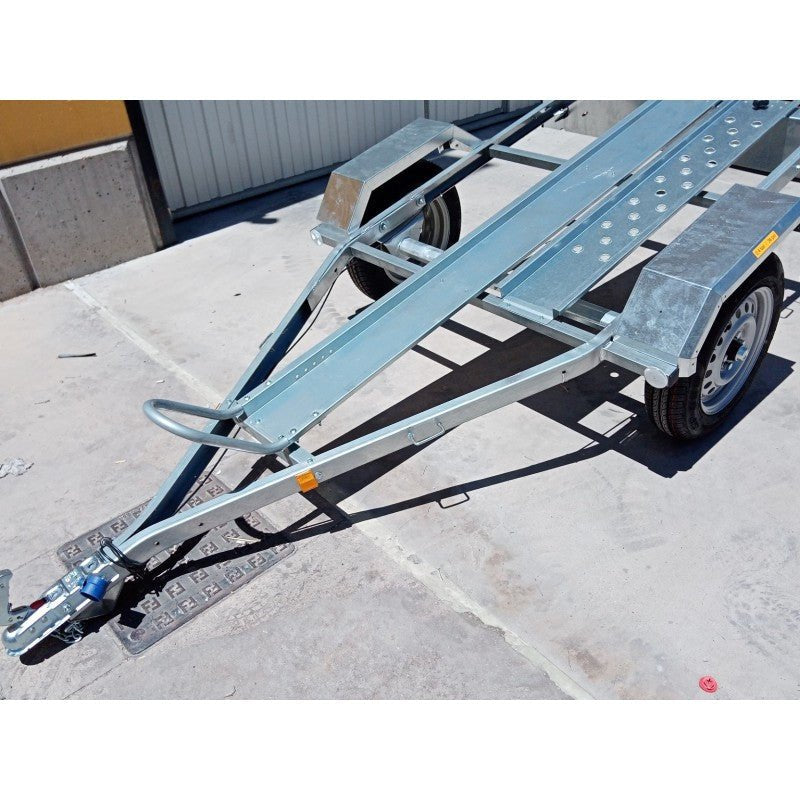 Remolque para una moto Remolque portamotos galvanizado con llantas de 13"